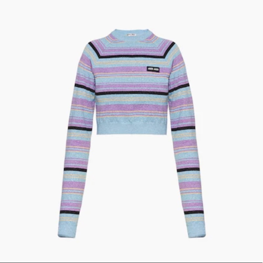 Miu Miu striped crop sweater